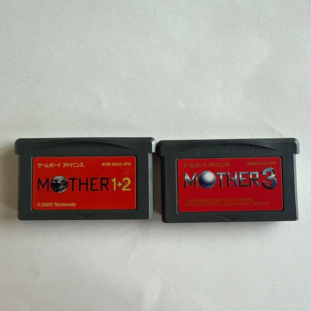 Nintendo GBA Mother 1+2 & Mother 3 Cartridge Set Game Boy Advance Japan Used