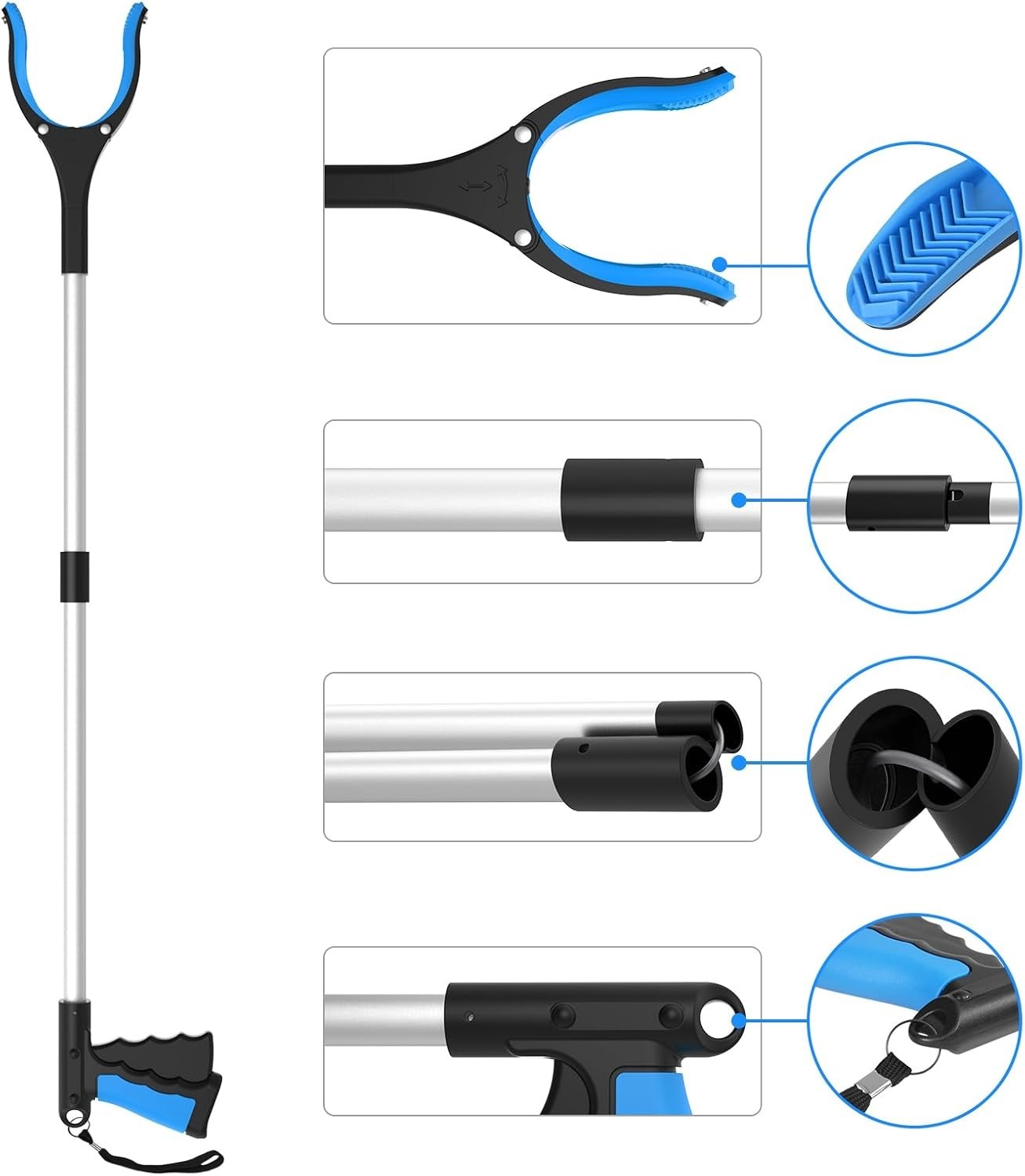 34" Grabber Reacher Tool, 2-Pack Foldable Reacher Grabber Pickup Tool with 36...