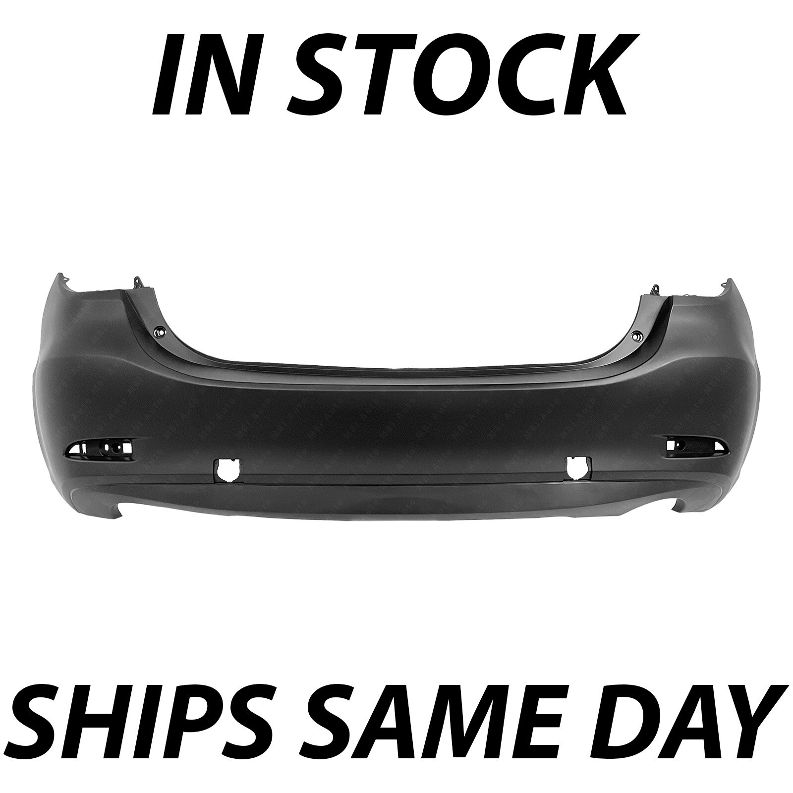 NEW Primered Rear Bumper Cover Replacement for 2014-2017 Mazda 6 w/ Dual Exhaust