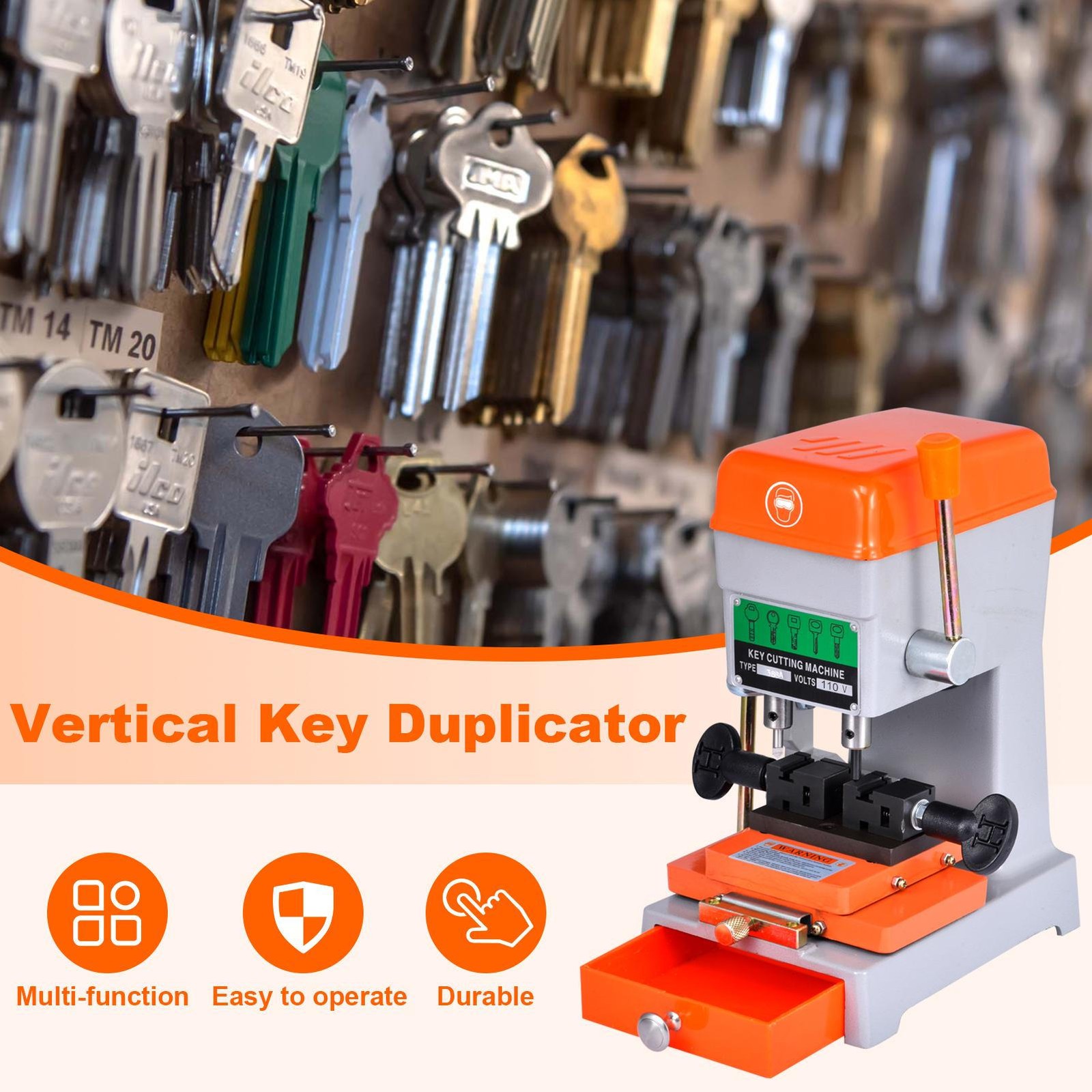 Vertical Key Cutting duplicating Machine Cutter Key Copier Locksmith Tool