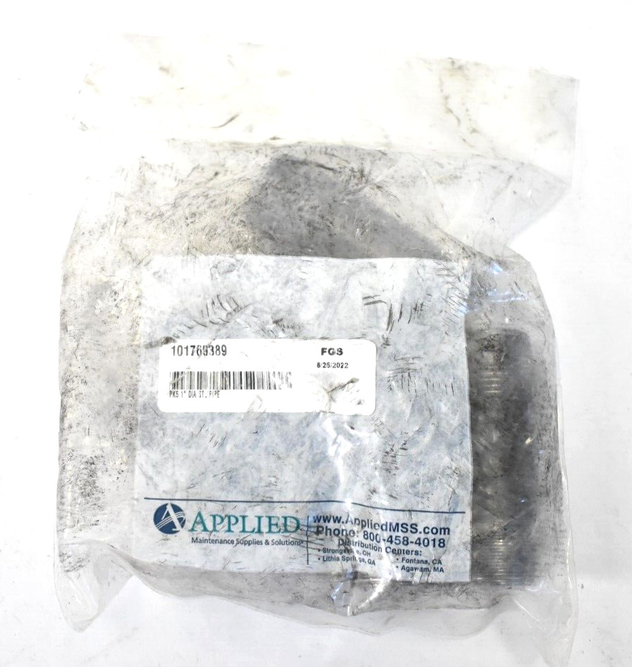 Applied Solutions 1" Dia x 3-1/2" Steel Pipes Galvanized 5 Pack 101769389