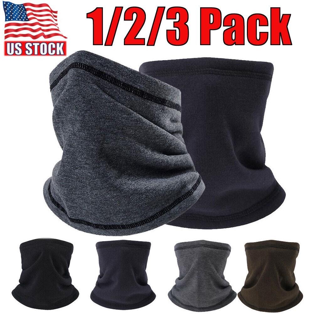 Winter Fleece Ski Neck Warmer Gaiter Tube Scarf Half Face Mask for Cold Weather