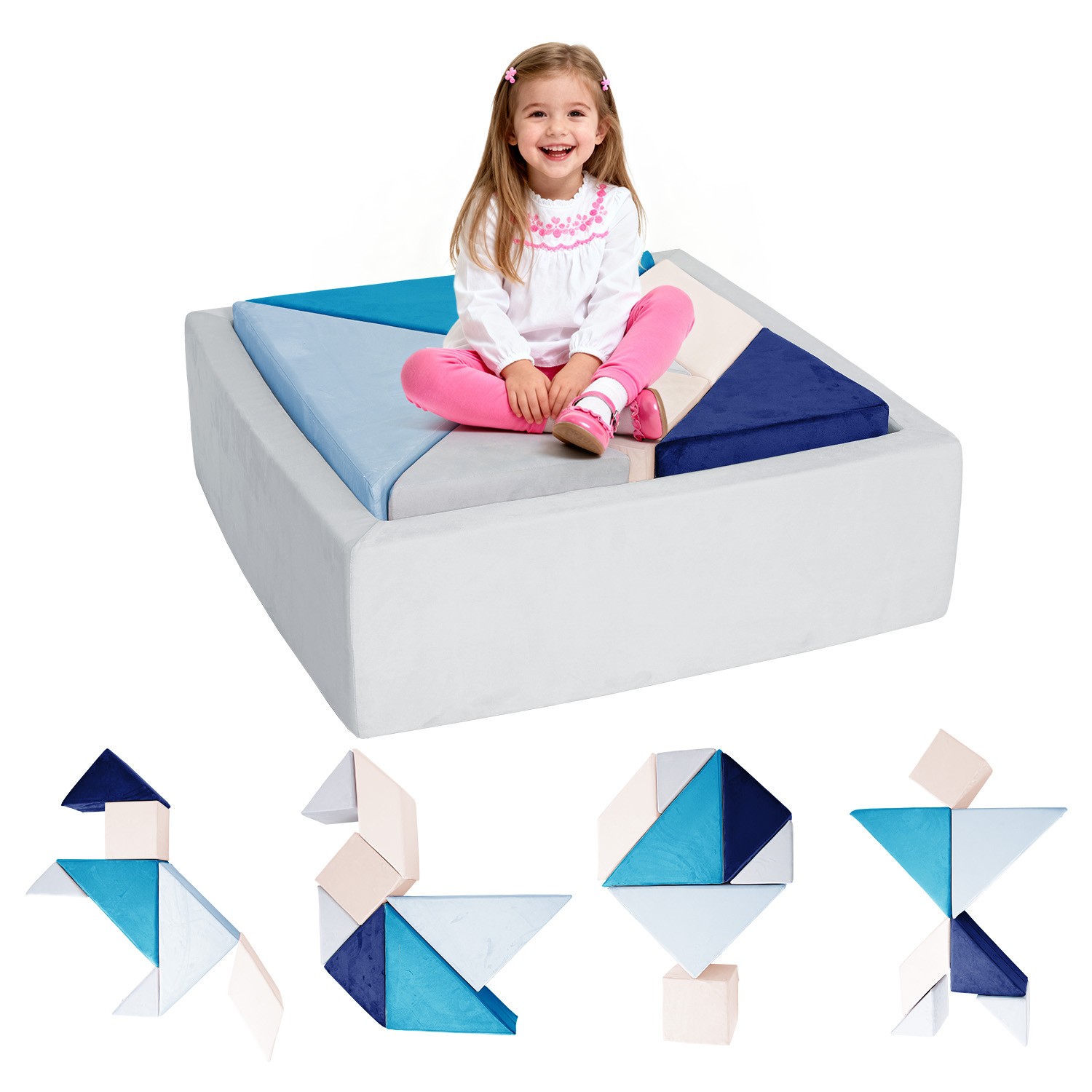 Educational Toys Tangram Puzzles Couch Modular Kids Play Sofa Puzzle Solving Toy