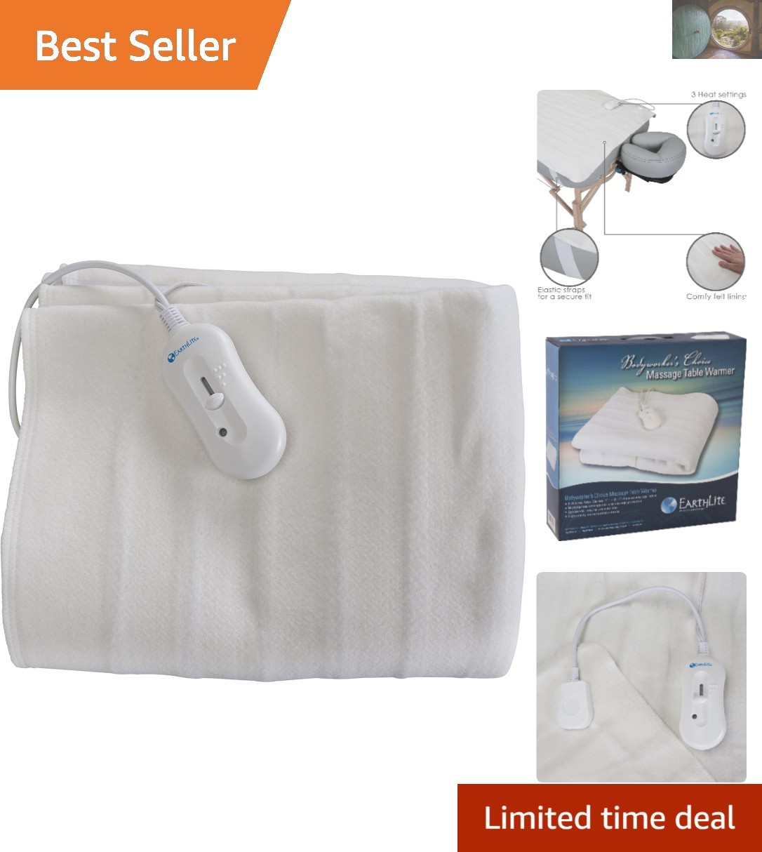 30” x 71” BODYWORKER’S Choice Massage Table Warmer with Durable Elastic Straps