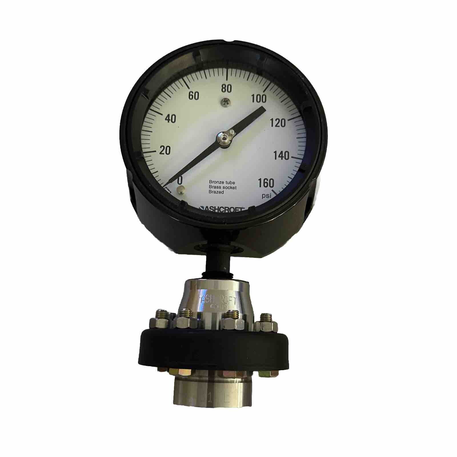 ASHCROFT 451379SSL04L160# Pressure Gauge,0 to 160 psi,4-1/2In New Free Shipping