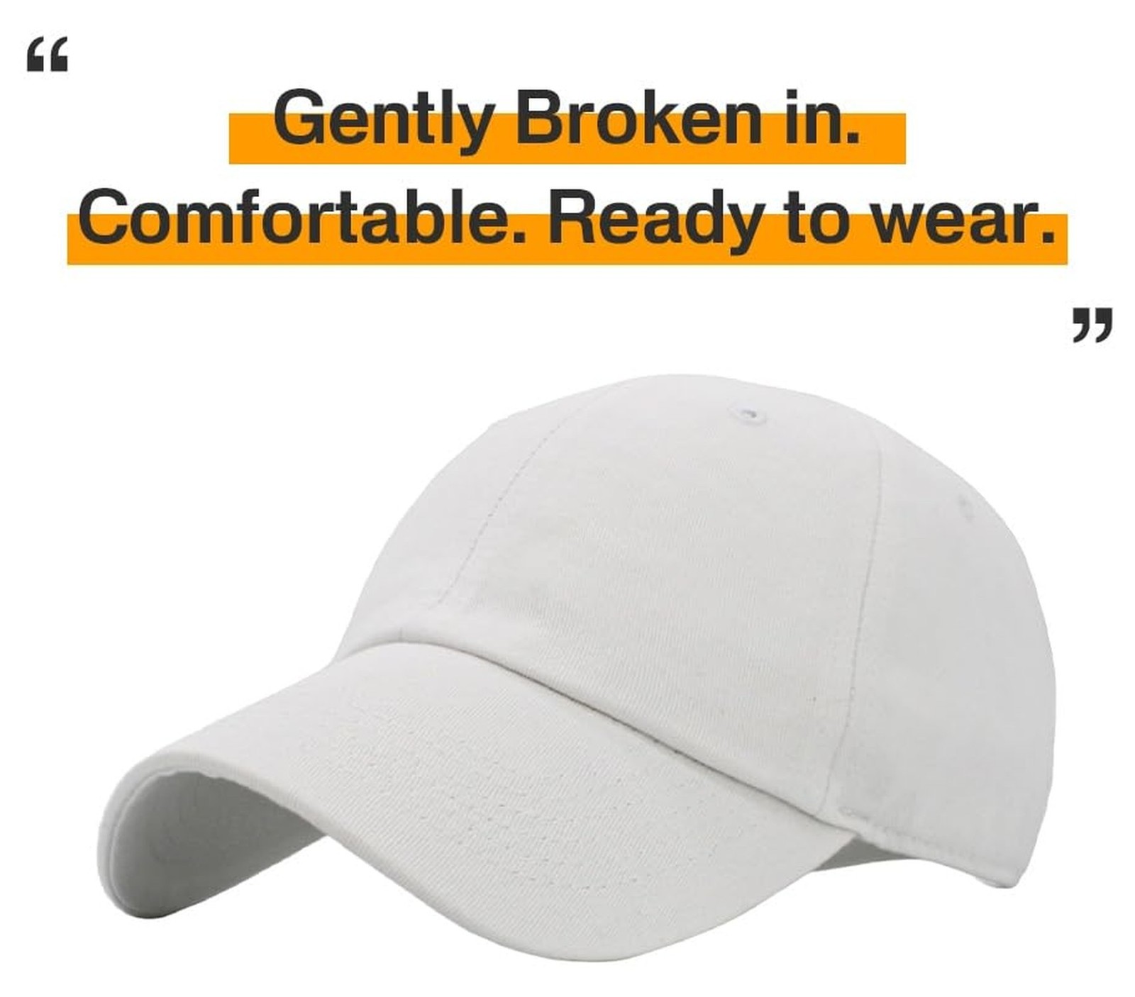 KBETHOS Classic Unisex Cotton Adjustable Low Crown Baseball Cap – Plain Da