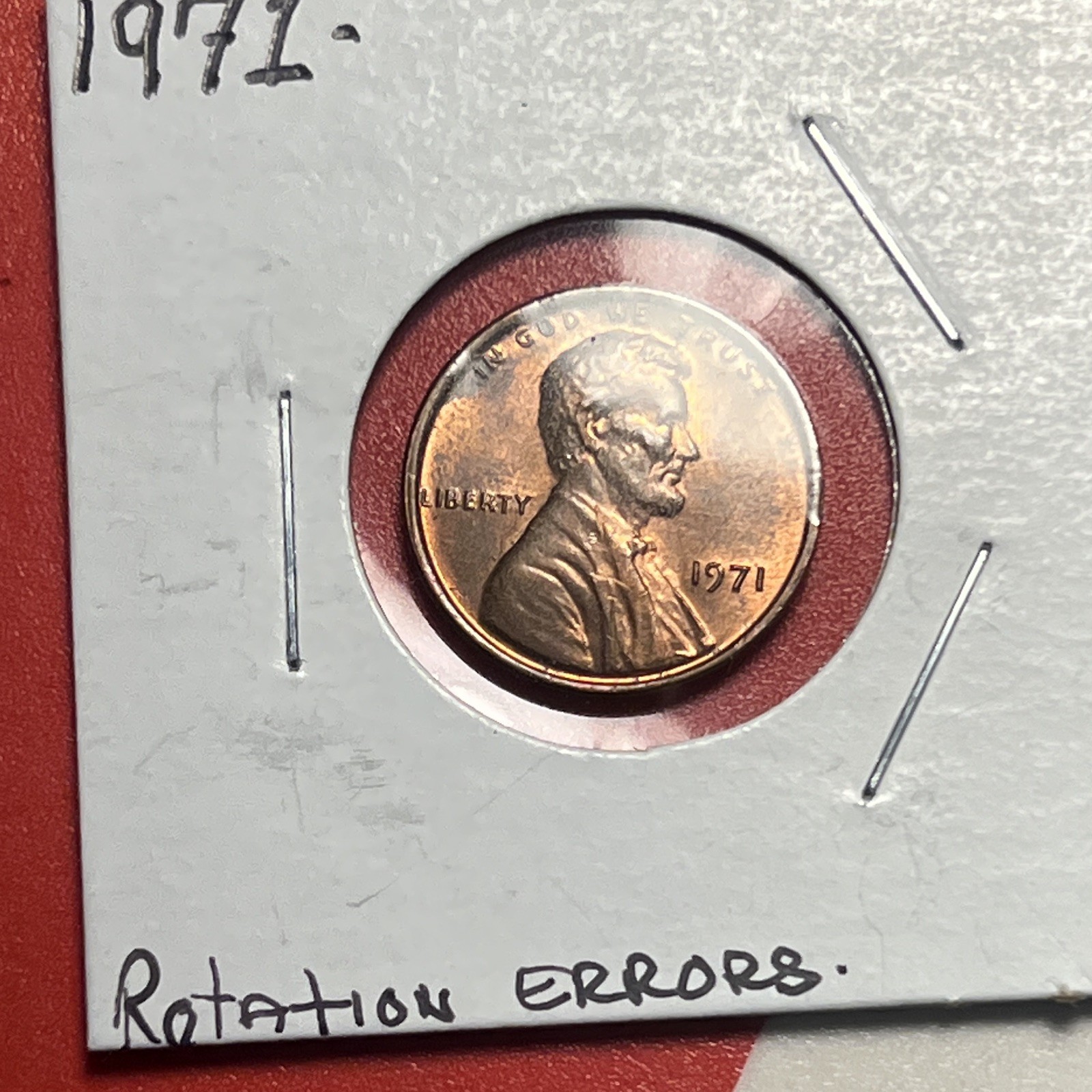 1971 ROTATION ERROR Memorial Penny Small Cent (Philadelphia)