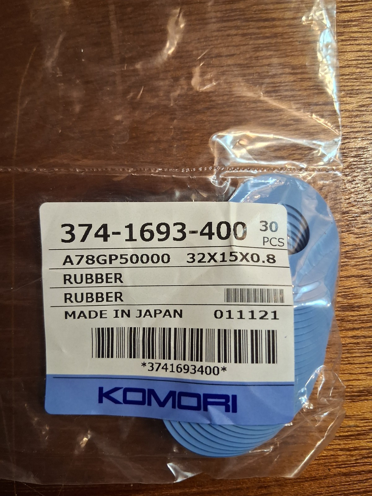 Komori rubber sucker p/n 374-1693-400