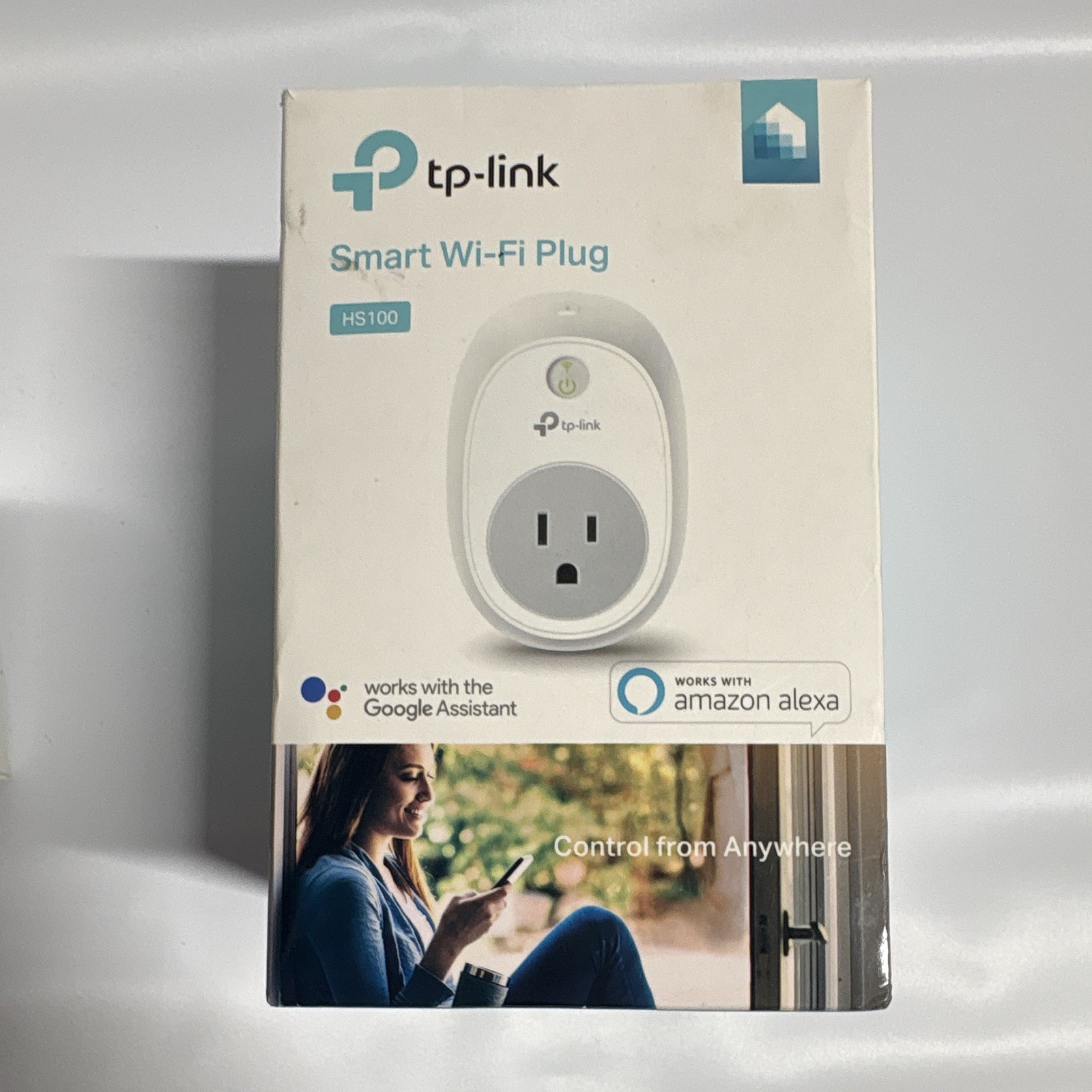 TP-LINK HS100 Smart Wi-Fi Plug White, Alexa/Google, App Remote Scheduling