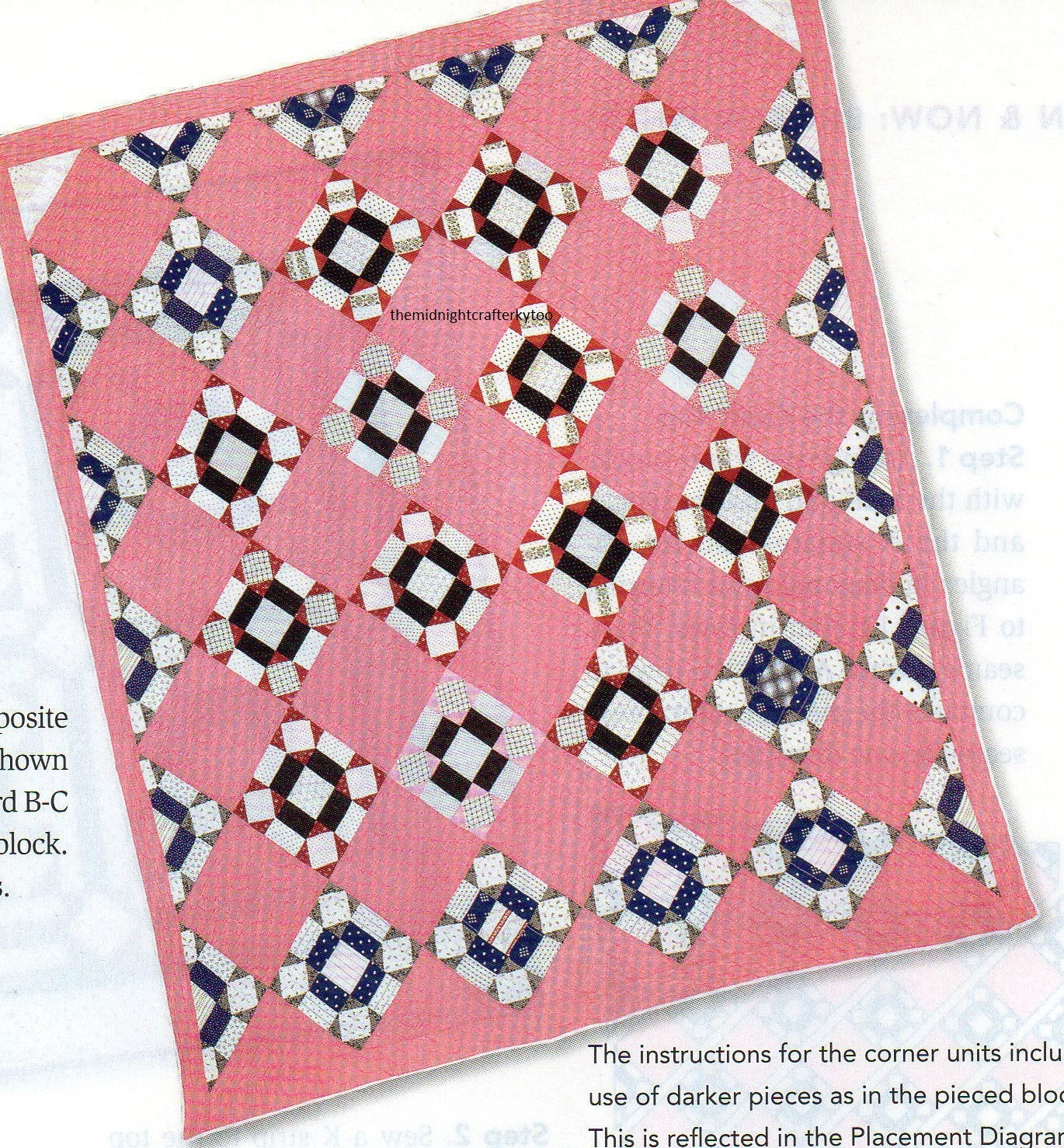 Broken Wheel Quilt Pattern Pieced SH