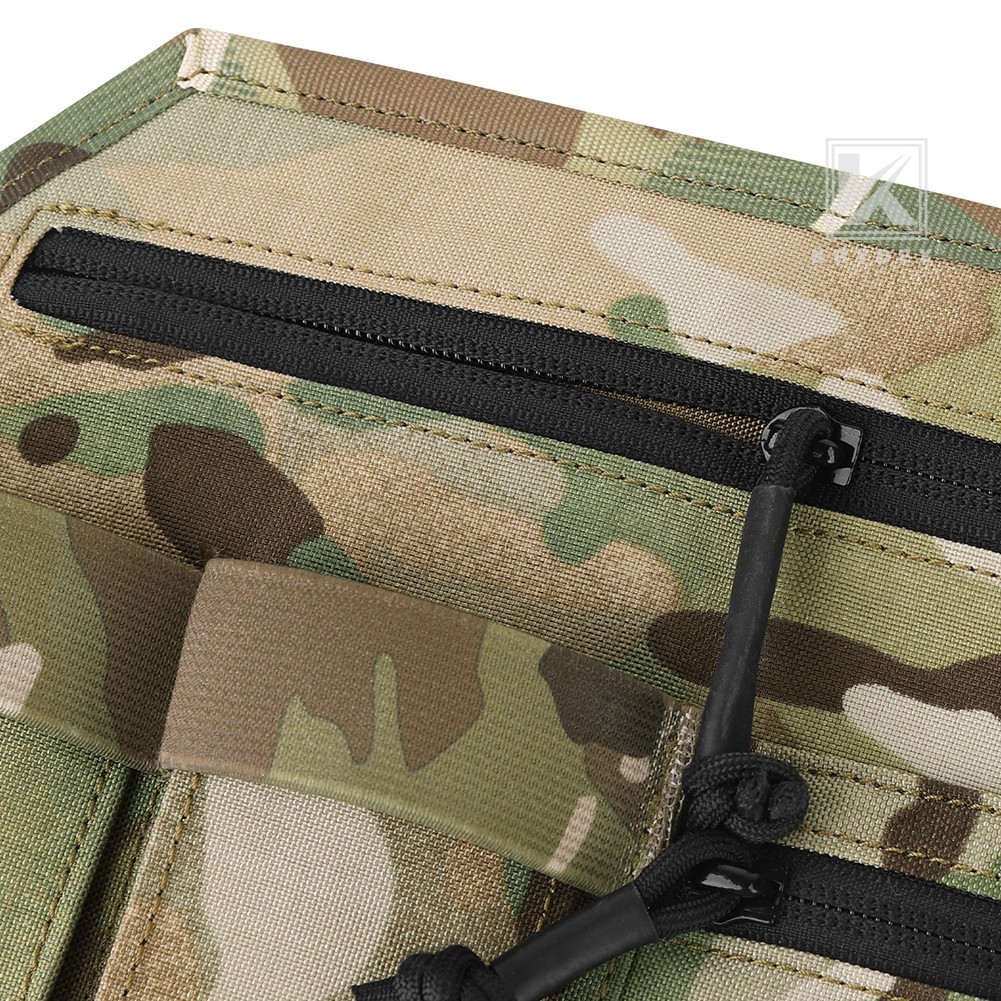 KRYDEX Tactical Organizer Panel Hook Backed Admin EDC Holder Lightweight MC Camo