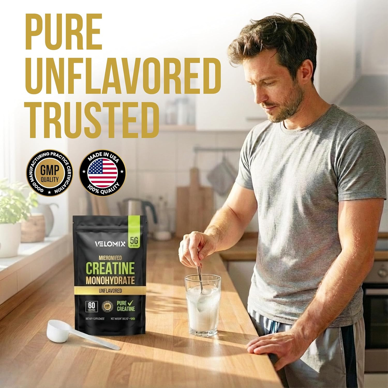 Micronized Creatine Monohydrate Powder - 100 Pure Creatine Powder Unflavored ...