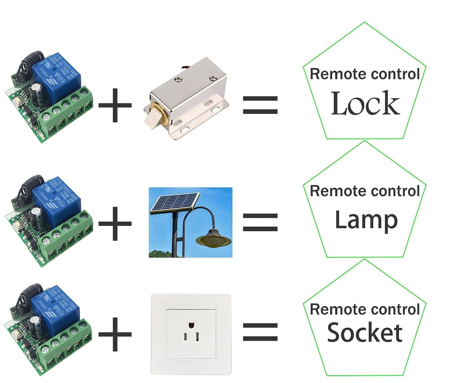 QIACHIP 433Mhz Universal Wireless Remote Control Switch DC 12V 1CH Relay Rece...