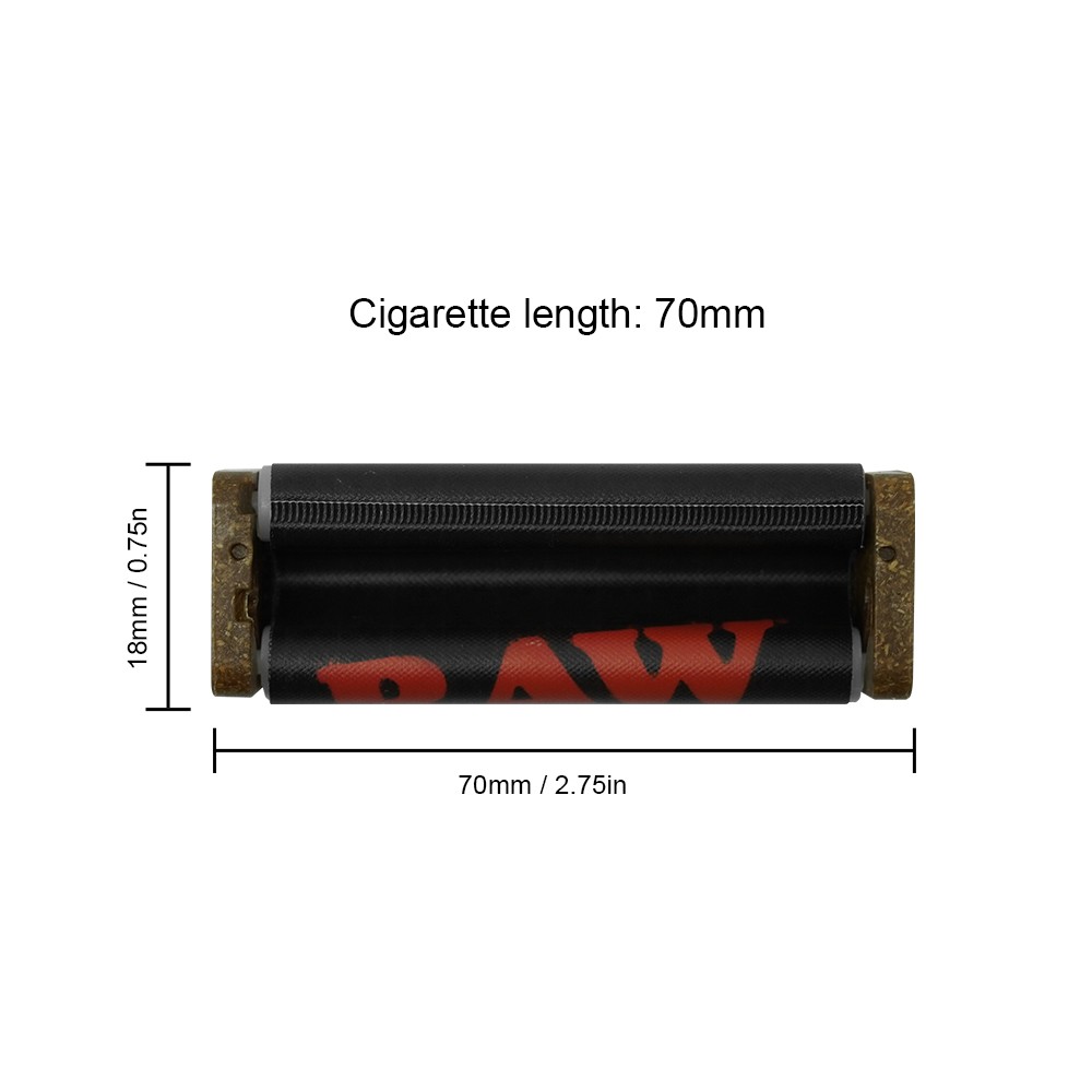 2 Packs RAW 70mm Automatic Cigarette Tobacco Rolling Roller Machine