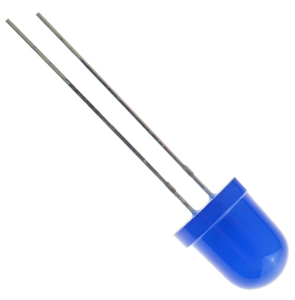 50 x Blue 8mm LED Diffused 500mcd 40°