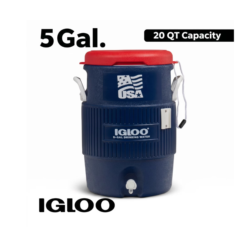 Igloo 5 Gallon Heavy-Duty beverage Jug, Red White and Blue