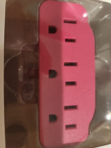 Coreaudio Compact 3 Way Wall Outlet Extender Hot Pink