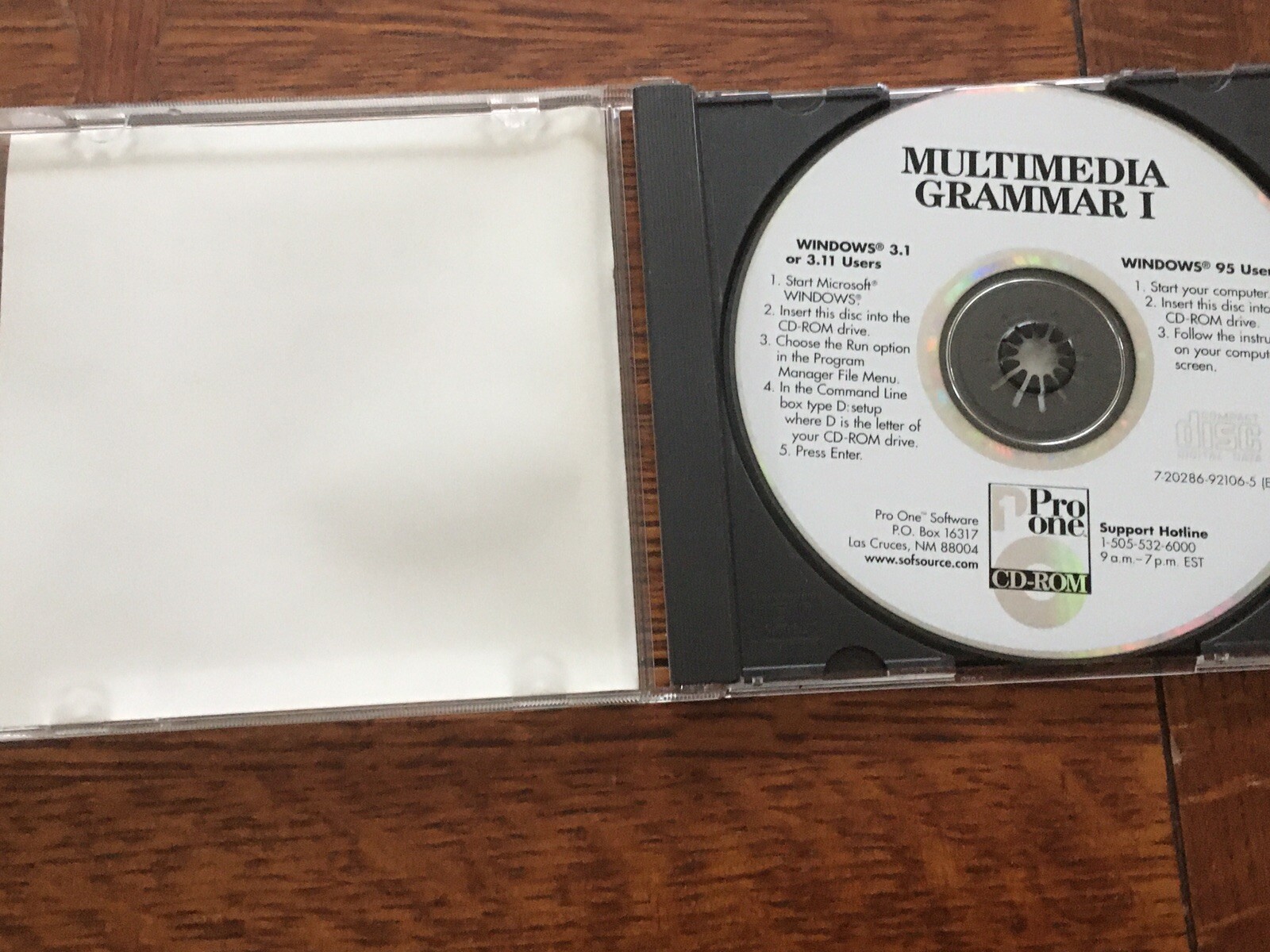 Pro One Multimedia Middle School Grammar I CD-ROM Windows 1995 MINT!