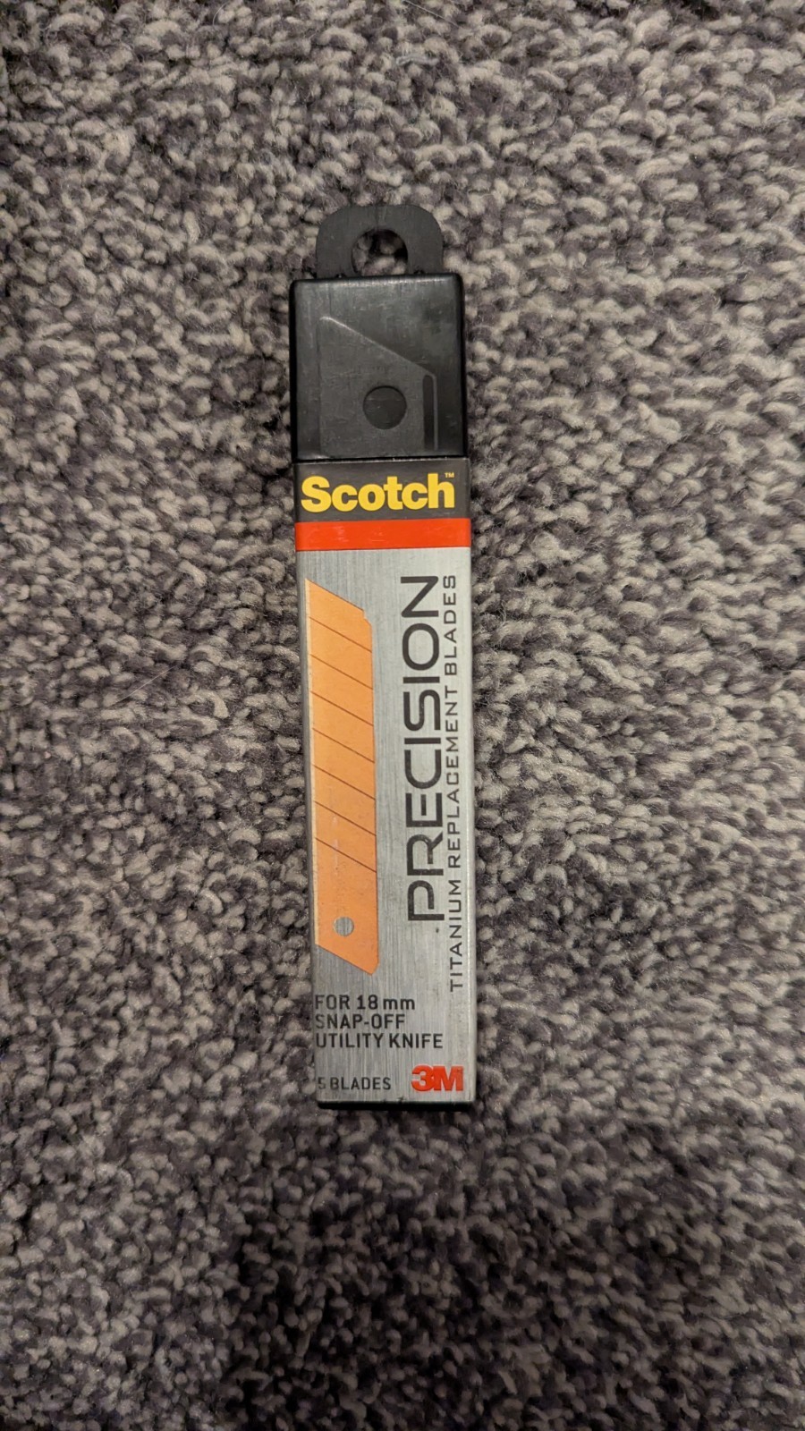scotch precision titanium replacement (5) blades for 18mm snap-off utility knife