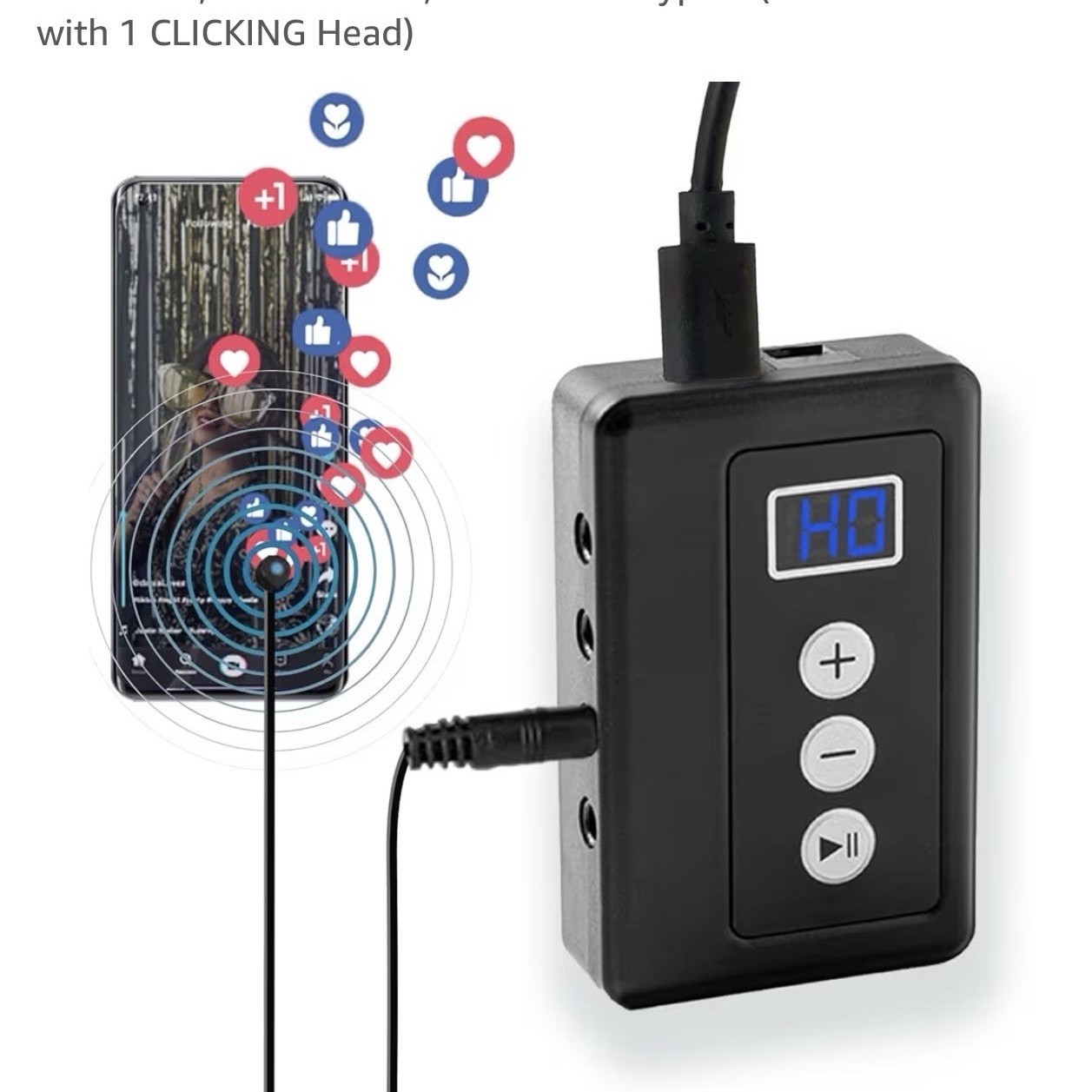 BlissKiss BM1 Auto Screen Clicker USB-C Speed Adjustable Black 180mAh