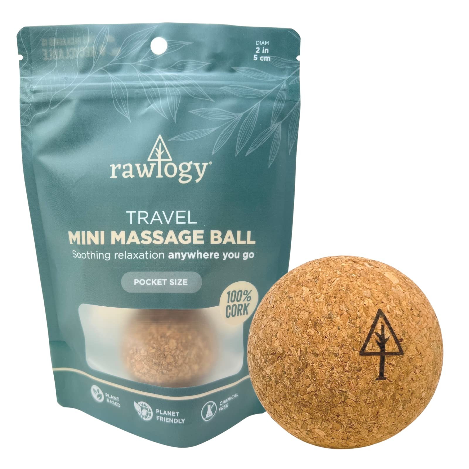 Travel Cork Massage Ball | Lightweight, Sustainable Alternative to Lacrosse B...