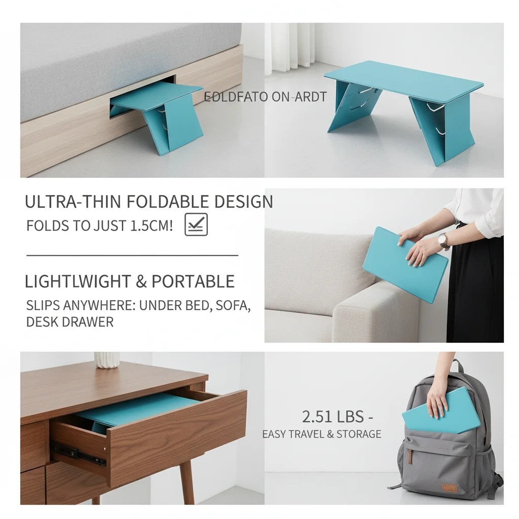 Sofa Bed Tray Foldable Laptop Table Stand Lap Computer Notebook Desk Adjustable
