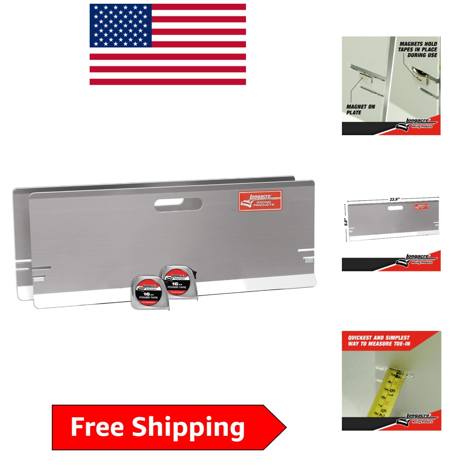 Lightweight Racing Toe-in Plates with Magnets - Perfect for Accurate Alignment