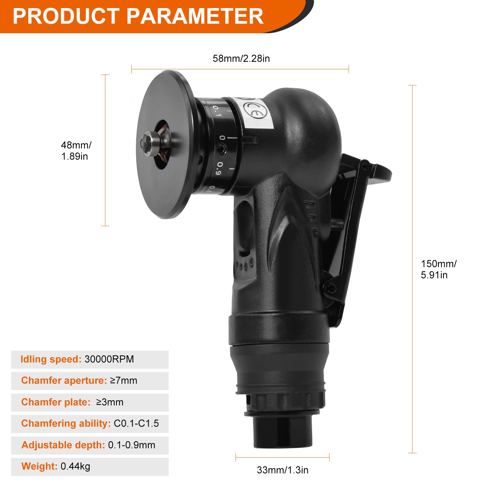 Air Chamfer Tool Trimming Chamfering Pneumatic Beveling Machine Deburring Insert