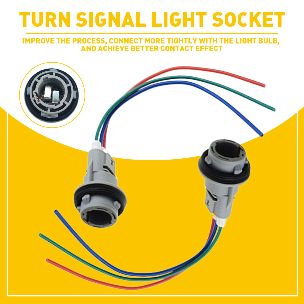 2x Turn Signal Blinker Light Bulb Sockets Connector Harness for Honda Accord Crv
