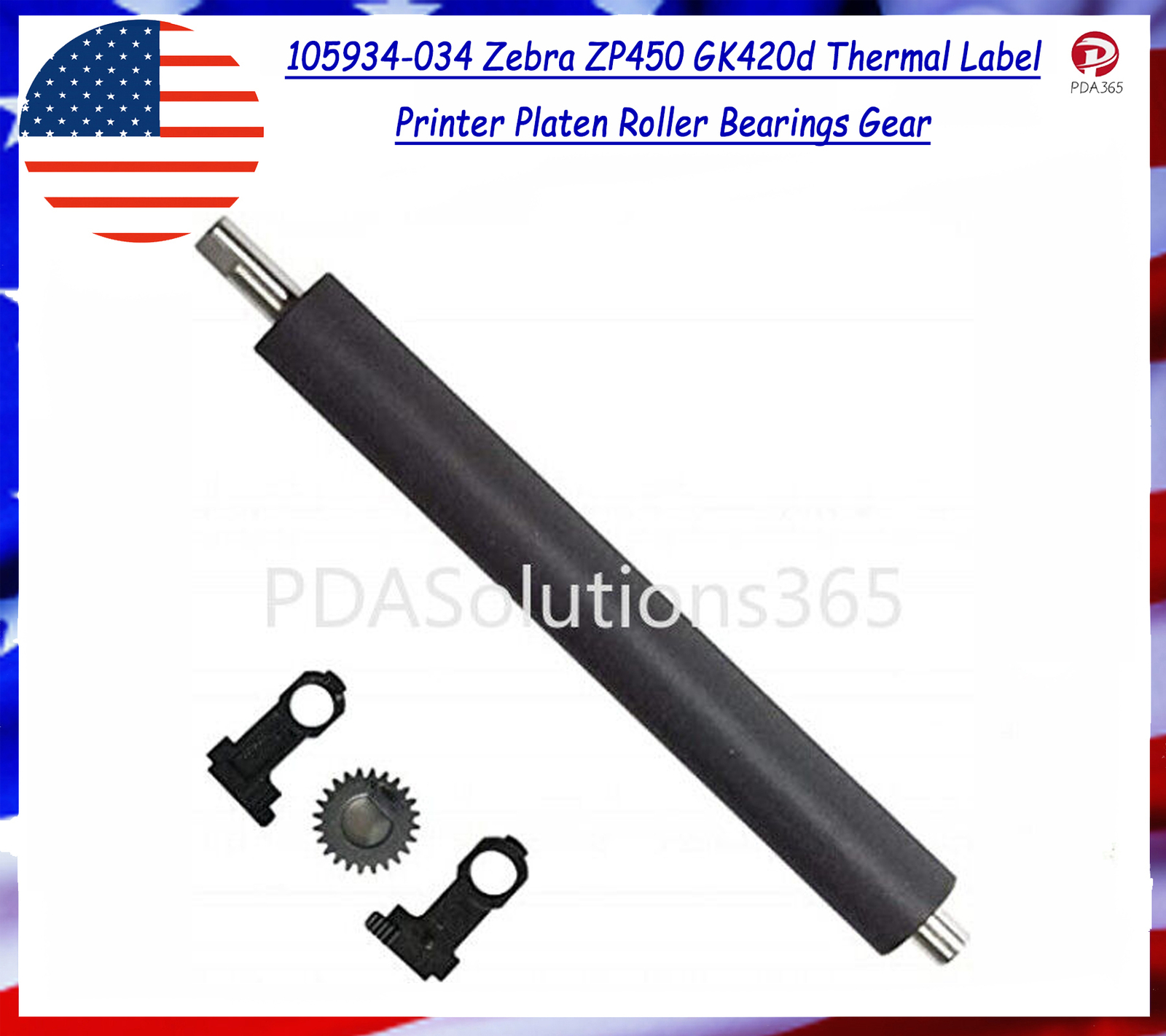 105934-034 Zebra ZP450 GK420d Thermal Label Printer Platen Roller Bearings Gear
