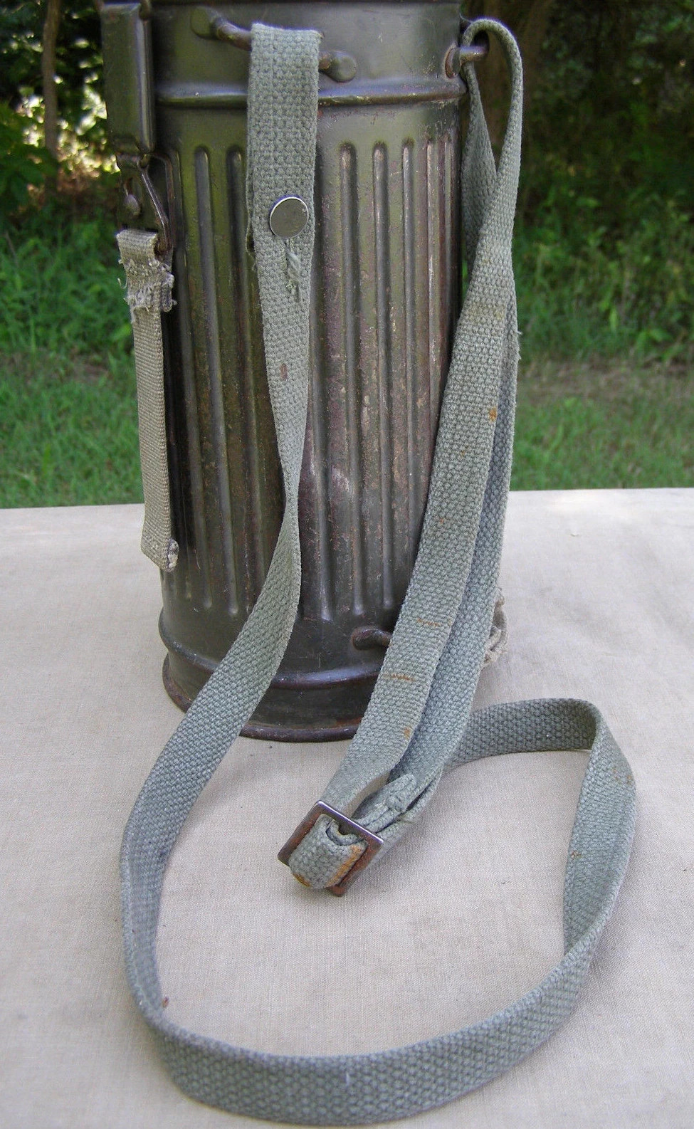 Post War German Shoulder Strap For Gasmask Container