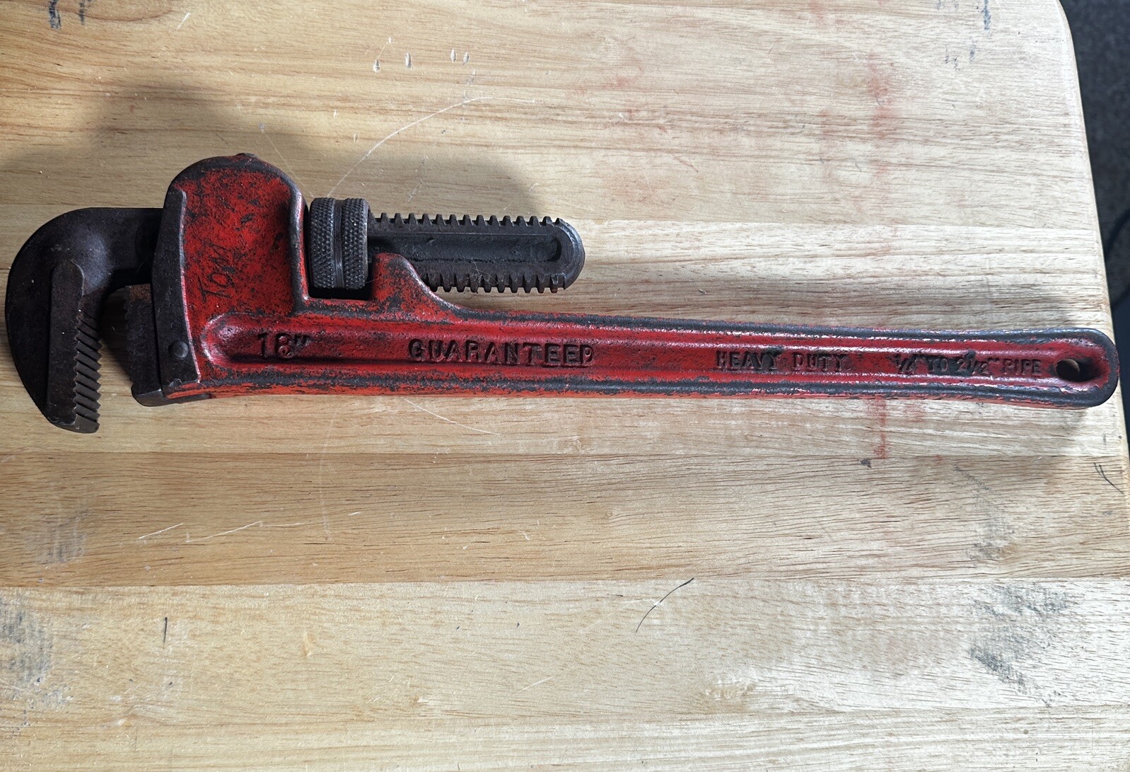 Guaranteed 18" Heavy Duty Pipe Wrench 1/4 “ to 2  1/2 “ Made In USA