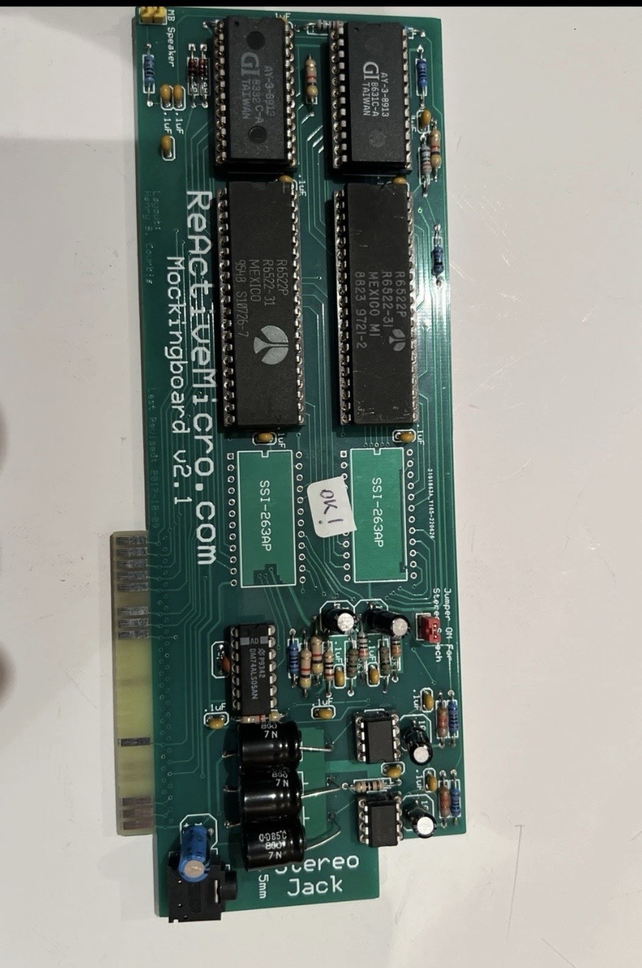 Mockingboard Sound Card for Apple II, IIe, and IIgs by ReActiveMicro Working!!