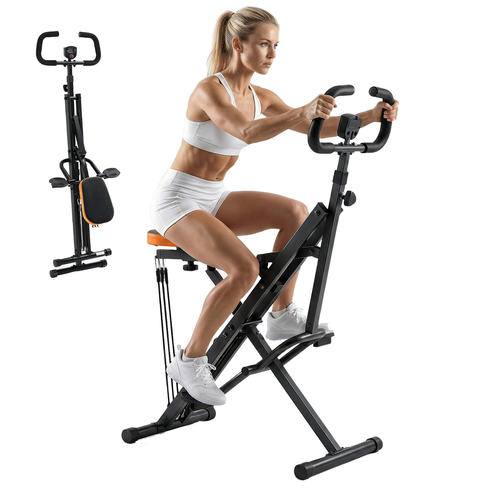 Squat Machine Home Gym Fitness Equipment - Adjustable Resistance, Foldable