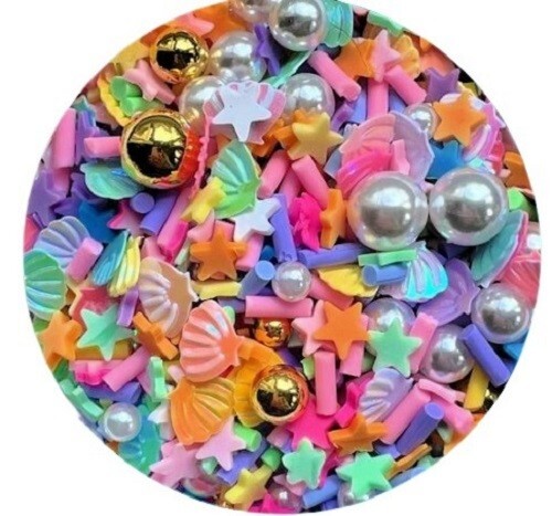 Seashell Shaker Mix - Fimo, Pearl & Sequin Shapes- Paper Craft- Shelly's Buttons