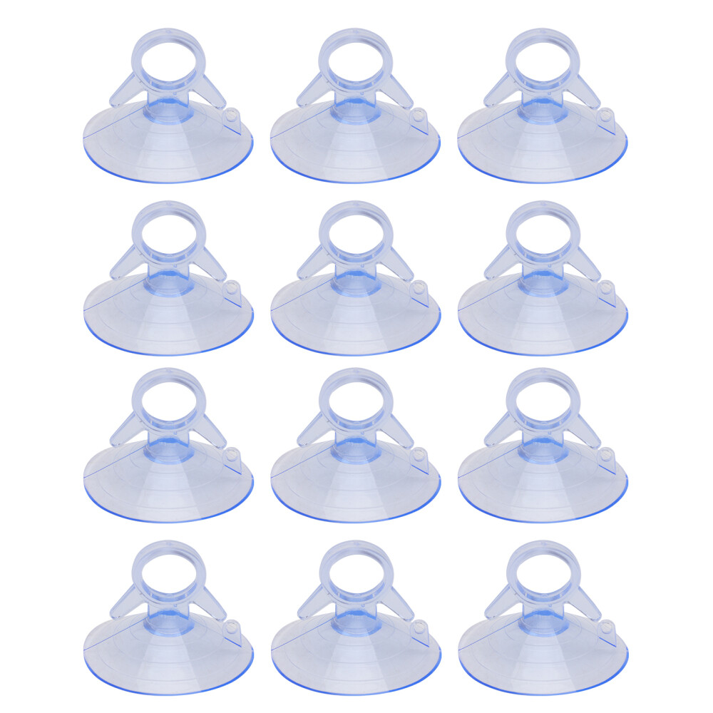 12PCS 45MM Pull Ring Sucker Fish Tank Fixed Glass Sucker Vacuum Suction Cup
