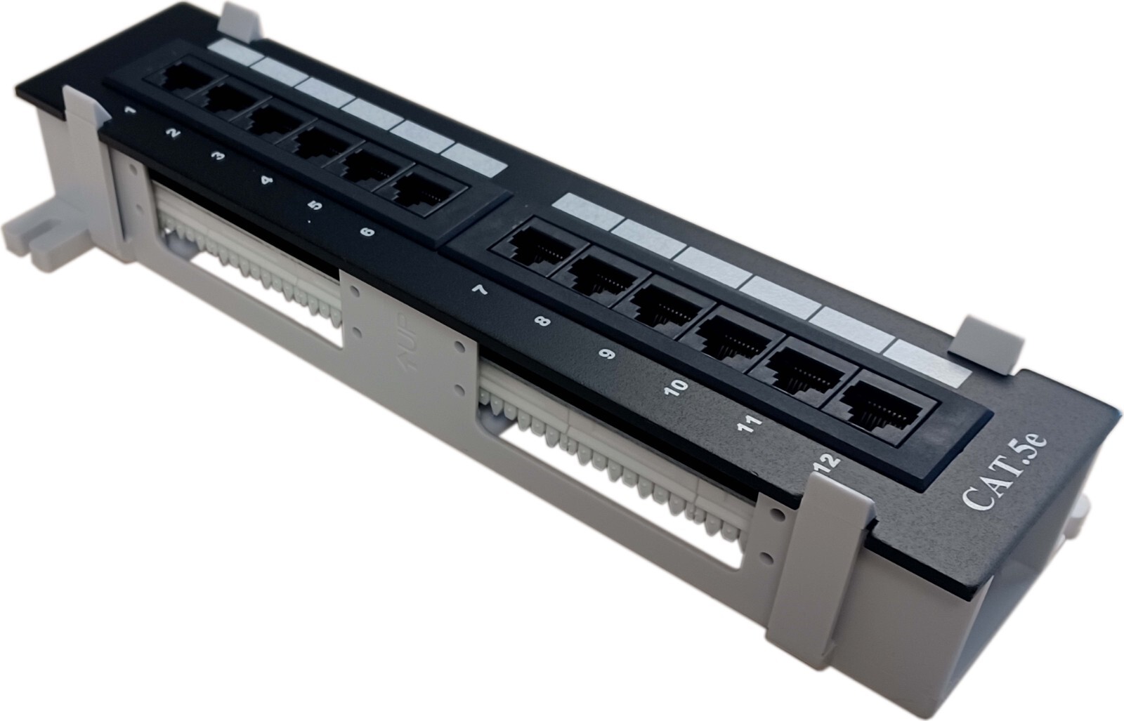 Patch Panel RJ45 8P8C 12-Port C5e B89 Bracket Vertical Wall Mount UL E179602