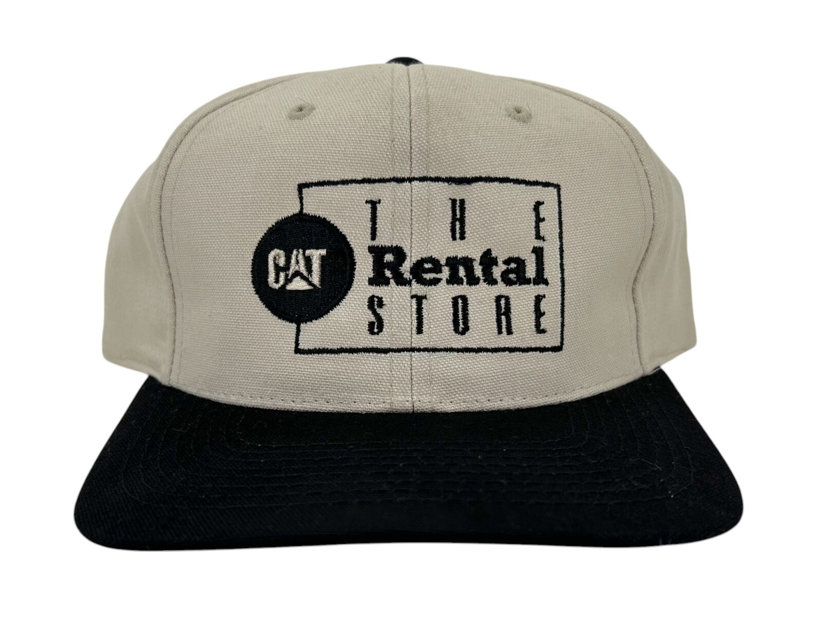 Tan Black Caterpillar Ball Cap Hat - CAT The Rental Store - Strapback Hat Cap