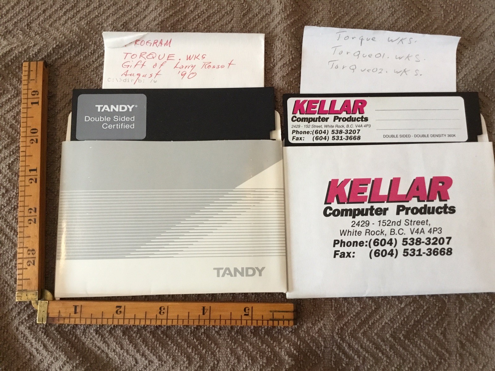 Vintage Torque.wks Engineering Program 2 5.25” Disks  Home Copy Not Tested