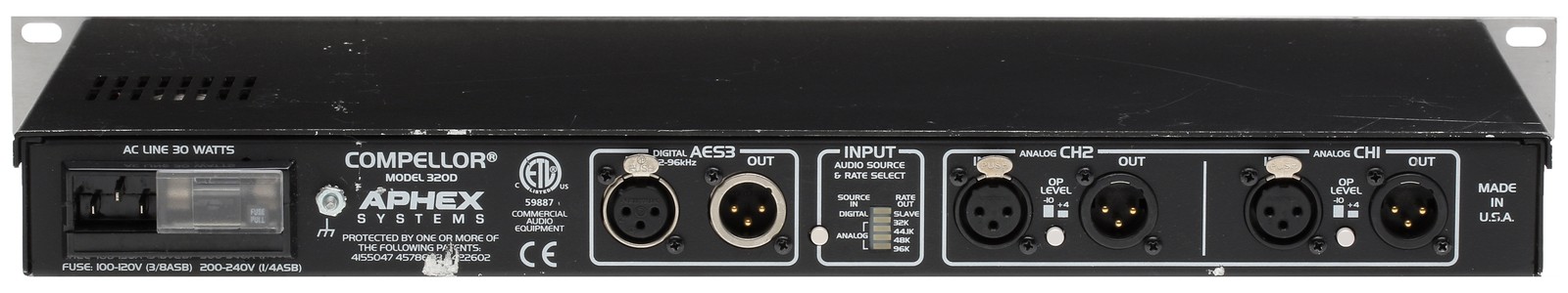Aphex 320D Compellor AES/EBU Digital Audio Compressor AGC Automatic Leveler 320