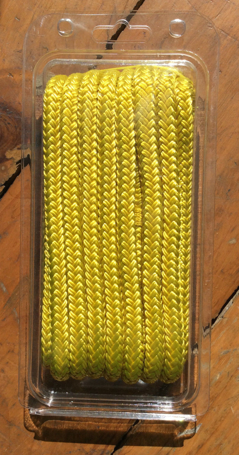 Seachoice Double Braided Boat Nylon Dock Line Lines Rope 3/8" x 20' Yellow 39901