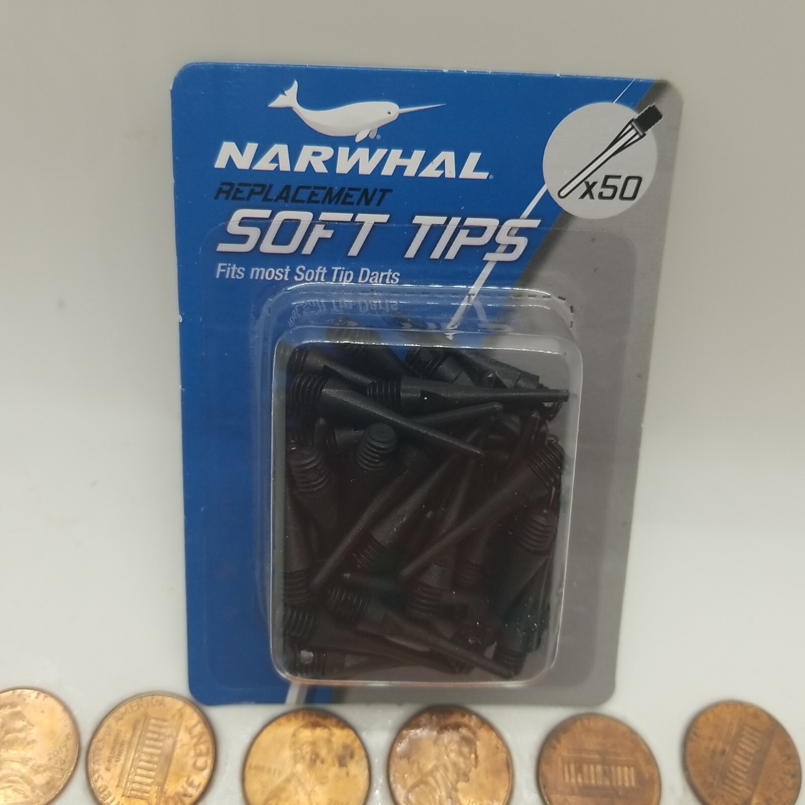 50 Count - Narwhal Soft Tips Replacement for Darts *BRAND NEW IN PACK*