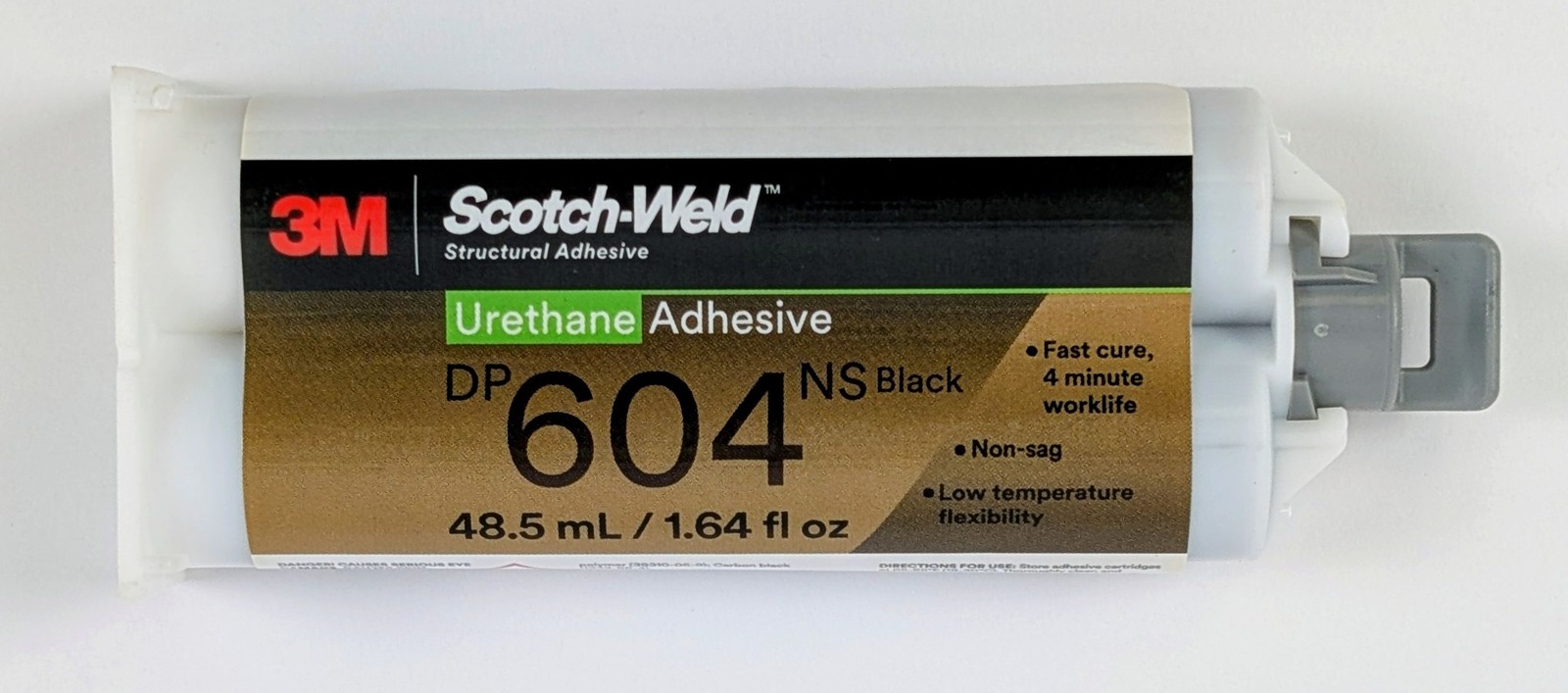 3M Scotch-Weld Urethane Adhesive DP604NS Black 48.5 mL/1.64oz