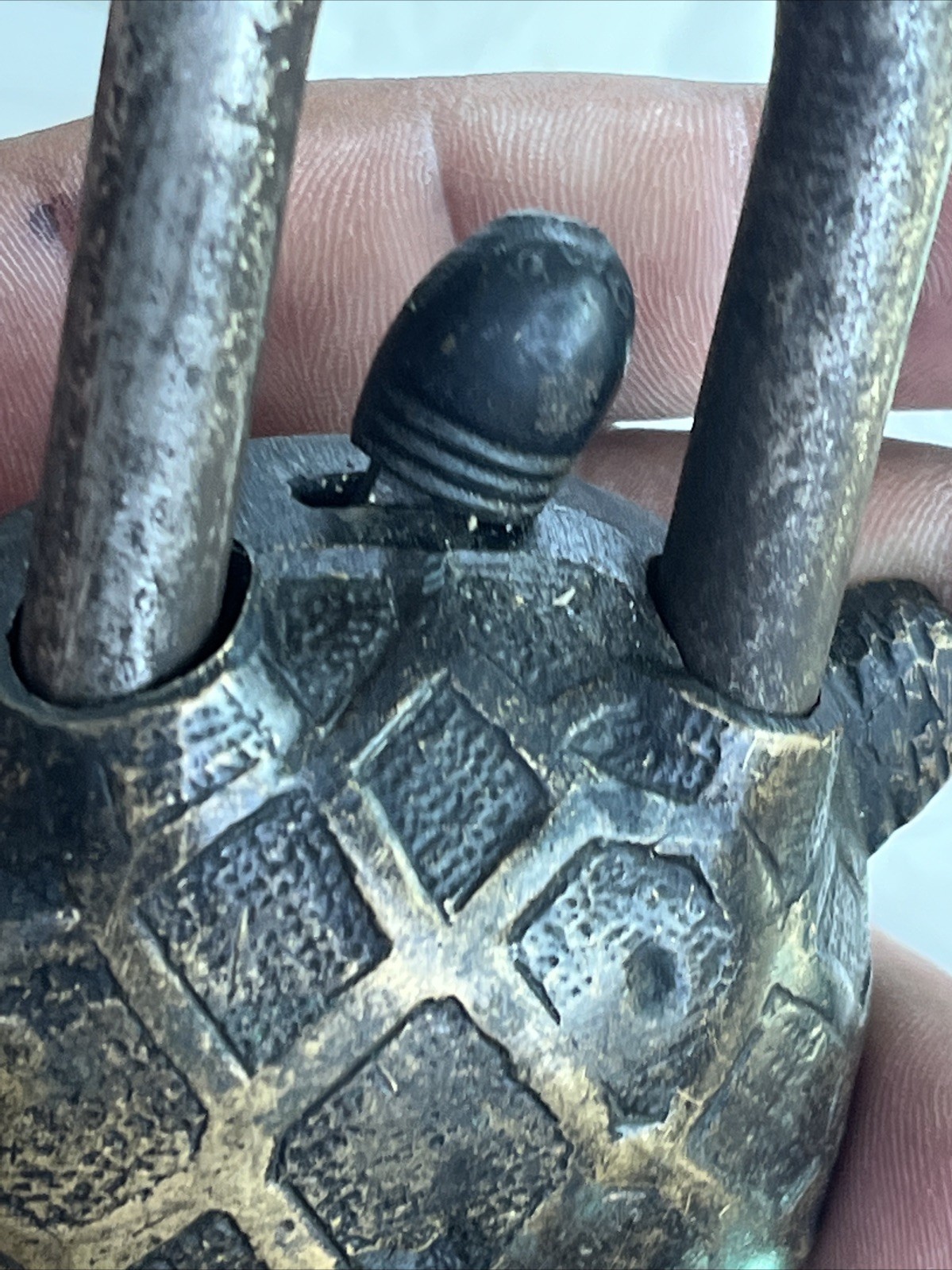 Handmade Vintage Style Tortoise shape Padlock No Key Working Functional Turtle