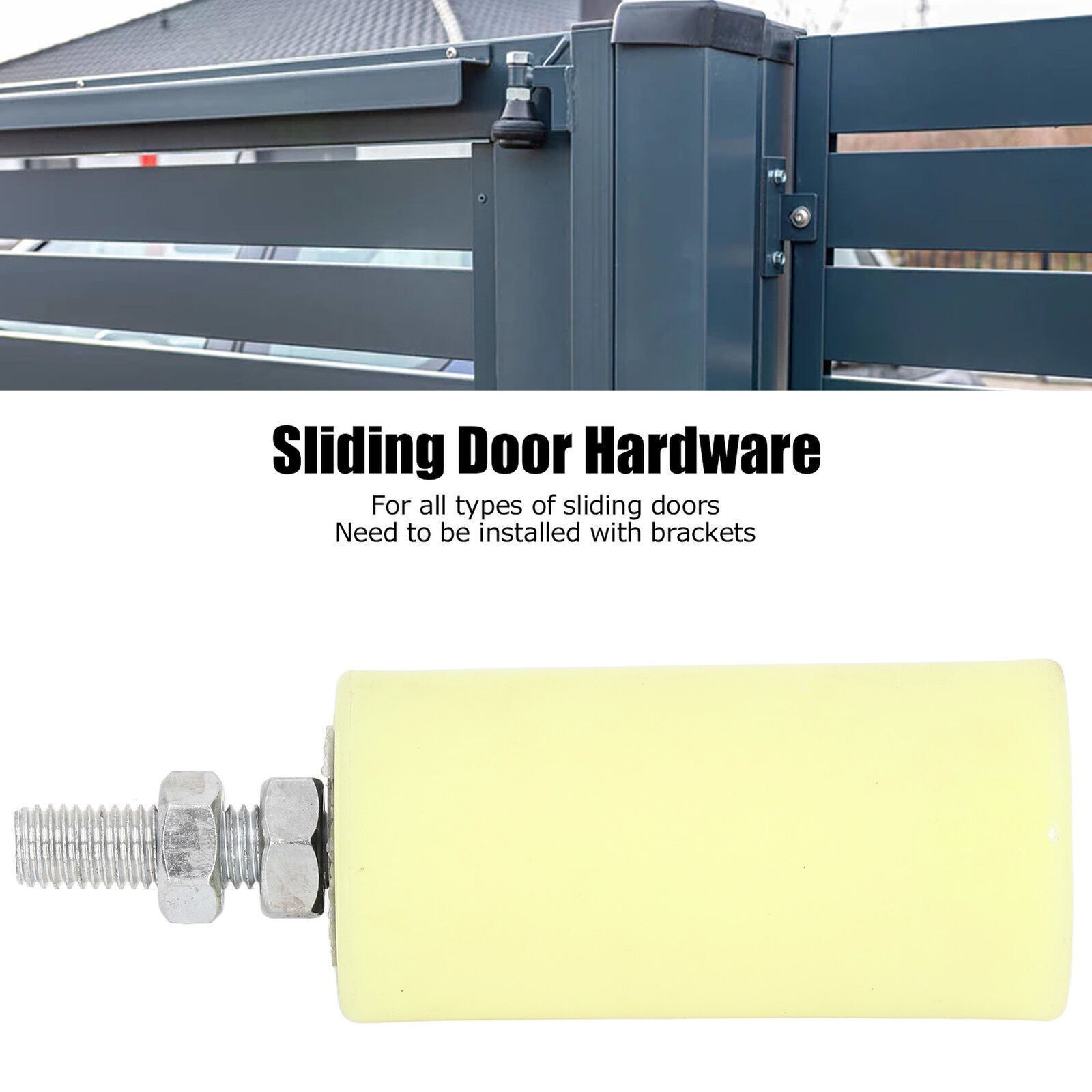 Slide Gate Guide Post Roller Hard Nylon Heavy Duty Rolling Door Guider Support