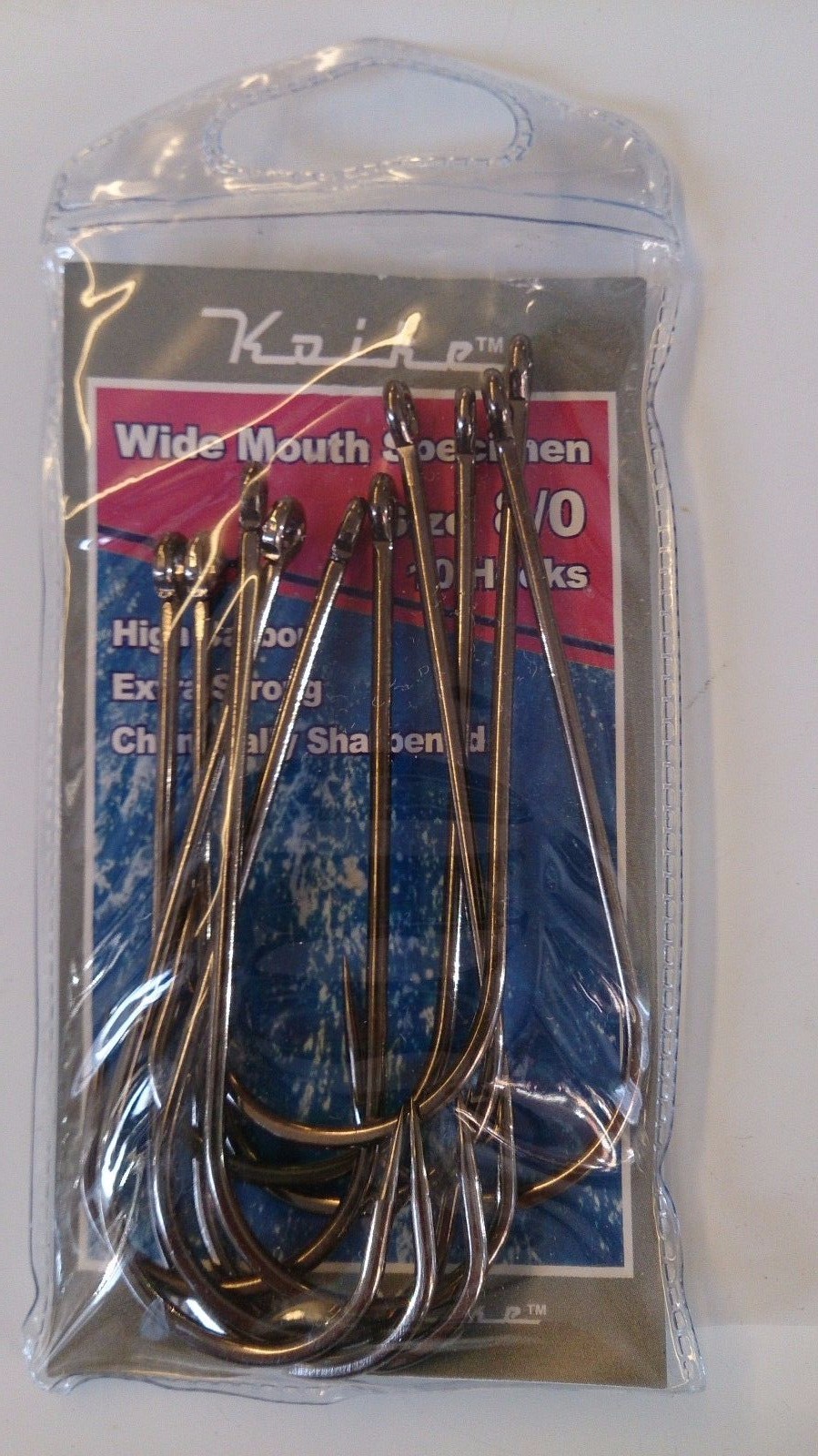 Koike Wide Mouth Specimen fishing hooks - size 1/0 to 10/0