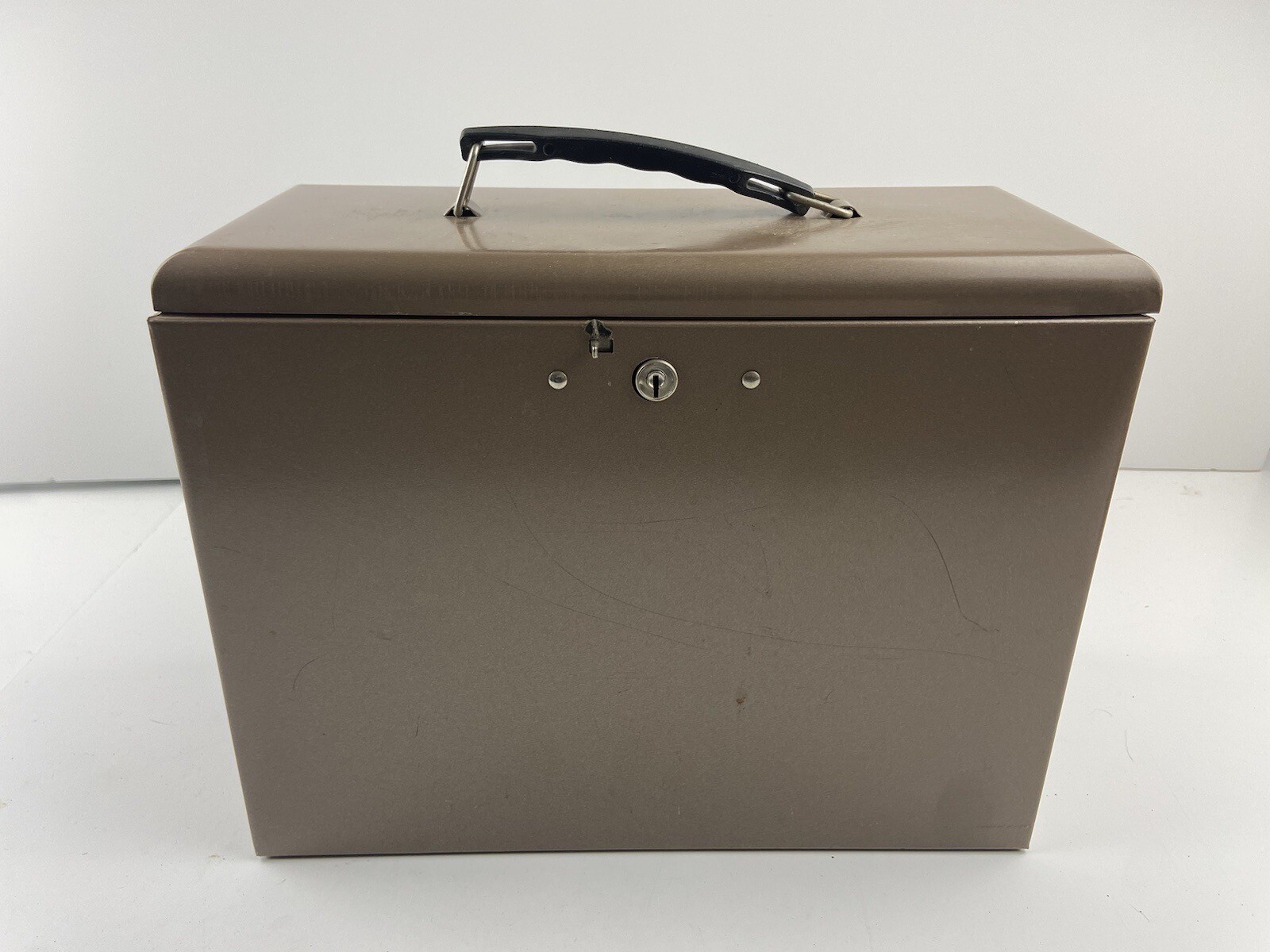 Vintage Rockaway steel Box 10 H By 13 L By 6 W 5lb portable Box No Keys