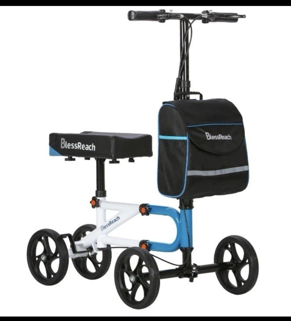 BlessReach Knee Scooter WB-2111, Steerable Knee Walker, BLU, NEW