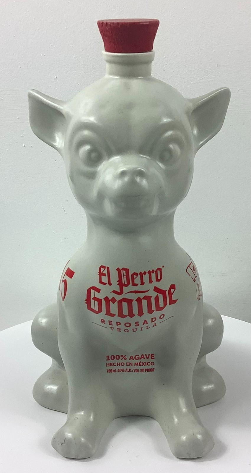El Perro Grande Reposado Tequila Empty Liquor Bottle Decanter