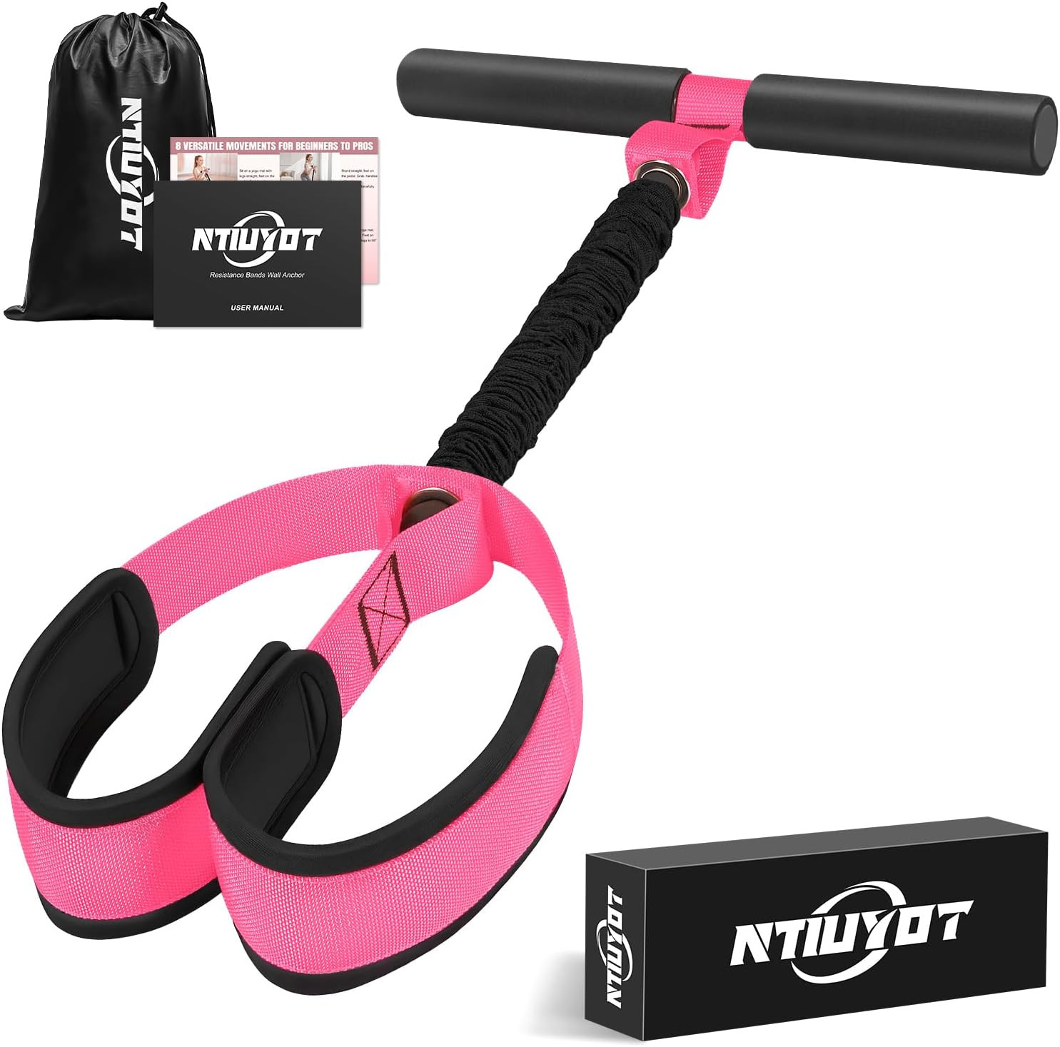 banda resistencia pedal con manija latex grueso espuma ejercicio abdominal brazo